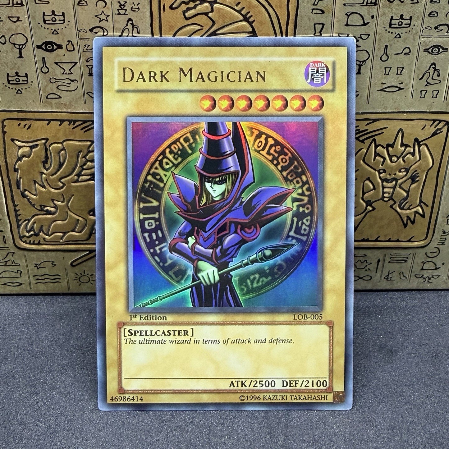 Yugioh Dark Magician LOB-005 Ultra Rare 1st Edition Asian English NM