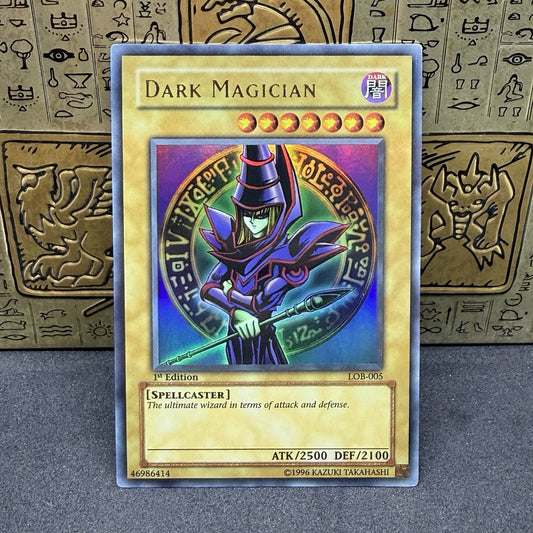 Yugioh Dark Magician LOB-005 Ultra Rare 1st Edition Asian English NM