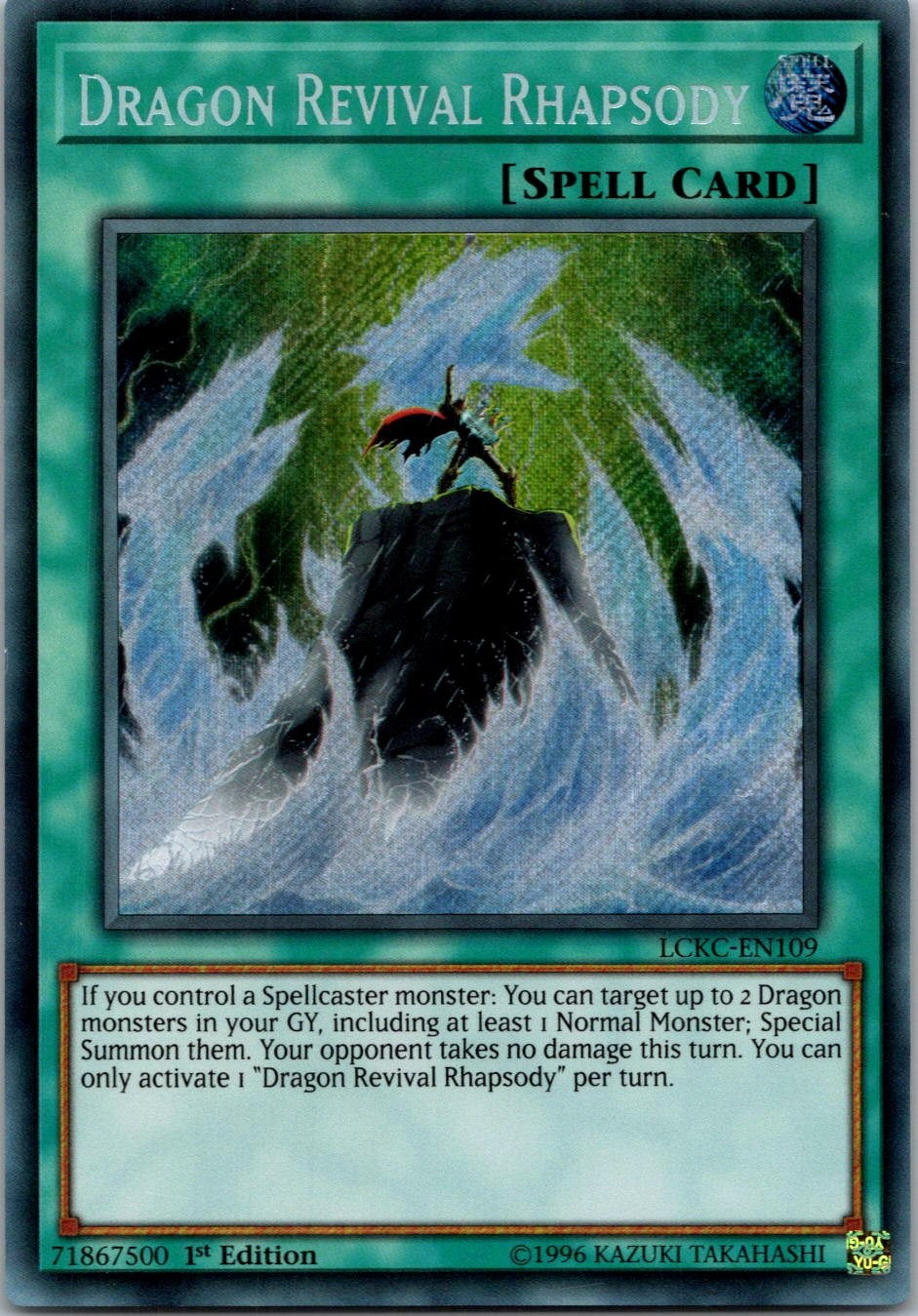 Yugioh Dragon Revival Rhapsody LCKC-EN109 1st Edition Secret Rare NM