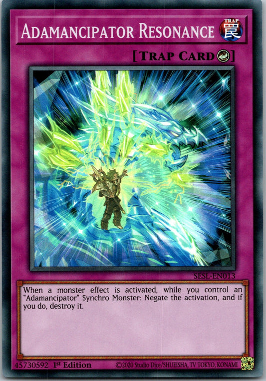 Yugioh Adamancipator Resonance SESL-EN013 1st Edition Super Rare NM