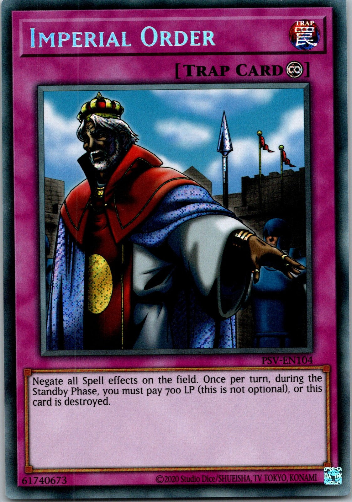 Yugioh Imperial Order PSV-EN104 Secret Rare NM
