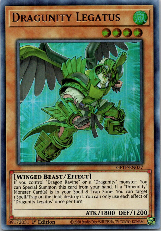 Yugioh Dragunity Legatus GFTP-EN037 1st Edition Ultra Rare NM