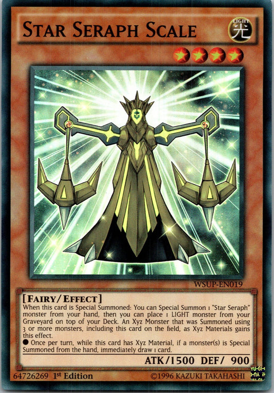 Yugioh Star Seraph Scale WSUP-EN019 1st Edition Super Rare NM