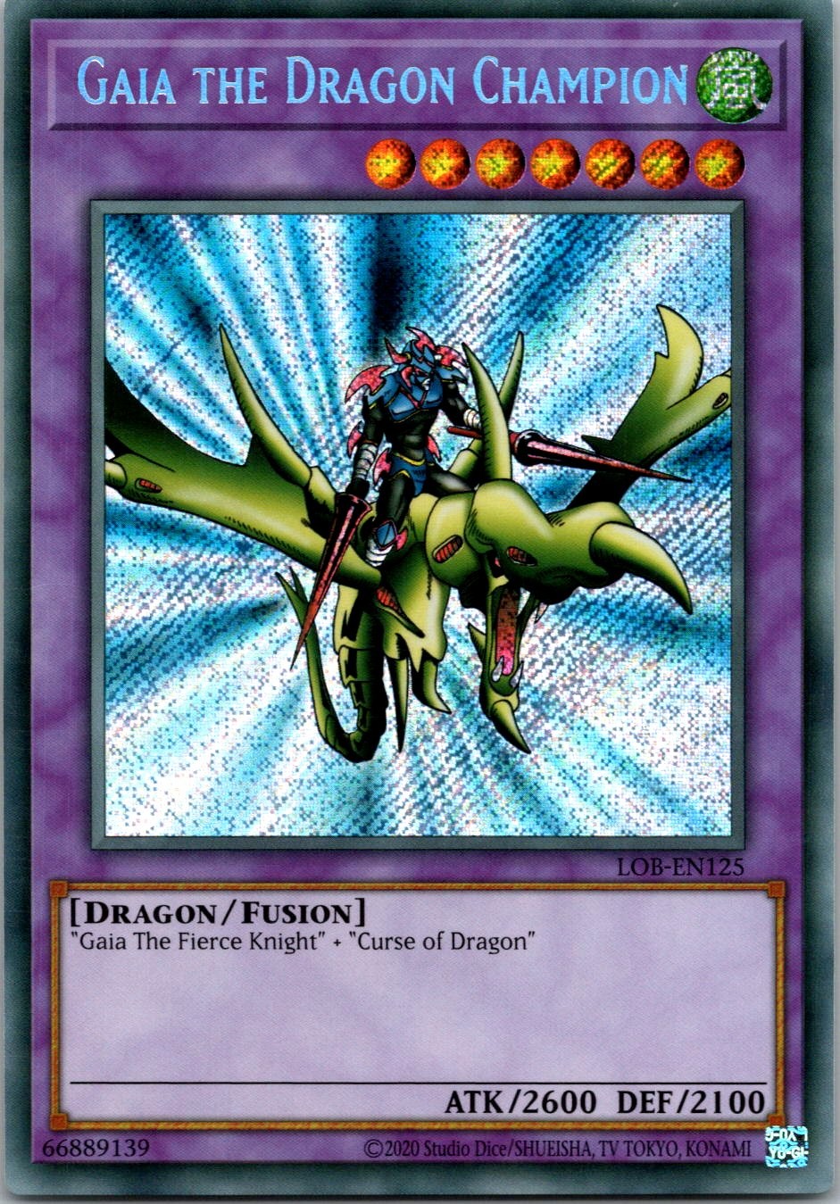 Yugioh Gaia the Dragon Champion YGLD-ENA41 Common NM