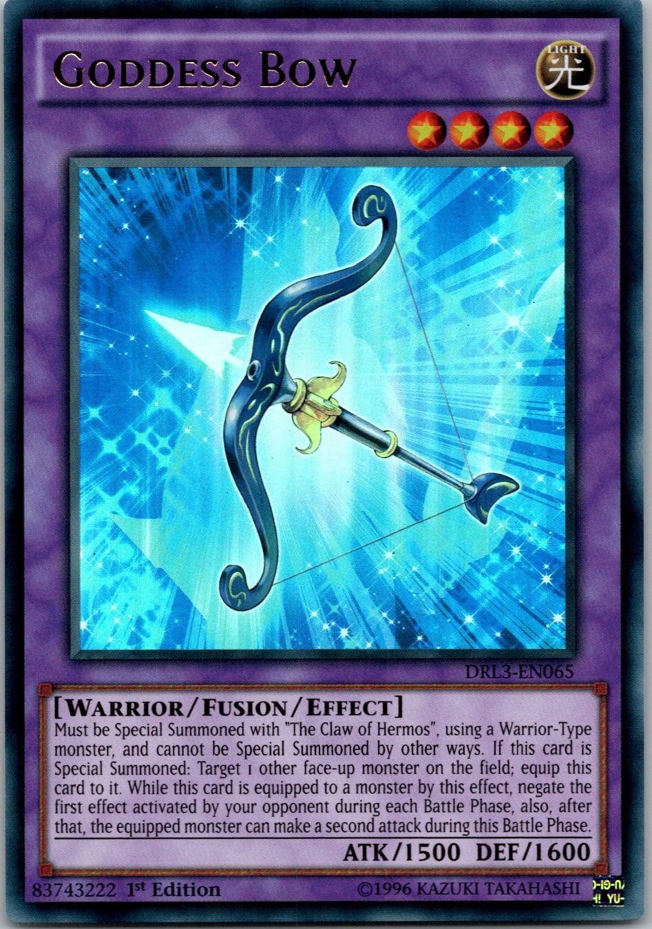 Yugioh Goddess Bow DRL3-EN065 1st Edition Ultra Rare NM