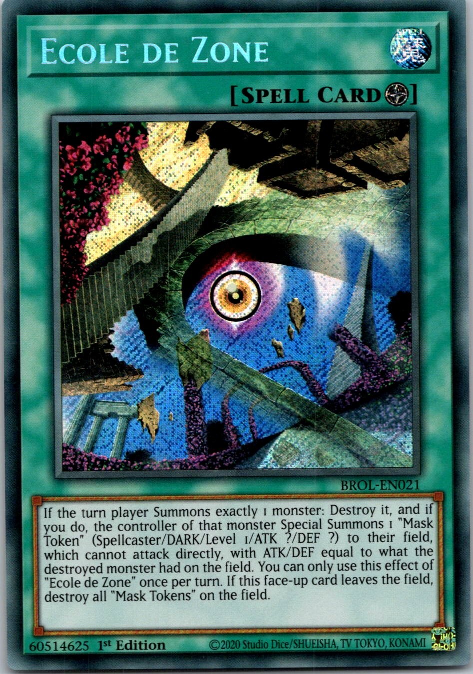 Yugioh Ecole de Zone BROL-EN021 1st Edition Secret Rare NM