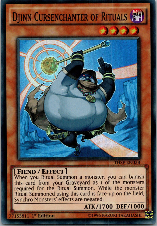 Yugioh Djinn Cursenchanter of Rituals THSF-EN038 1st Edition Super Rare NM