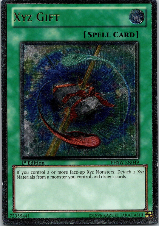 Yugioh Xyz Gift PHSW-EN049 1st Edition Ultimate Rare NM