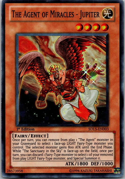 Yugioh The Agent of Miracles - Jupiter SDLS-EN003 1st Edition Super Rare NM