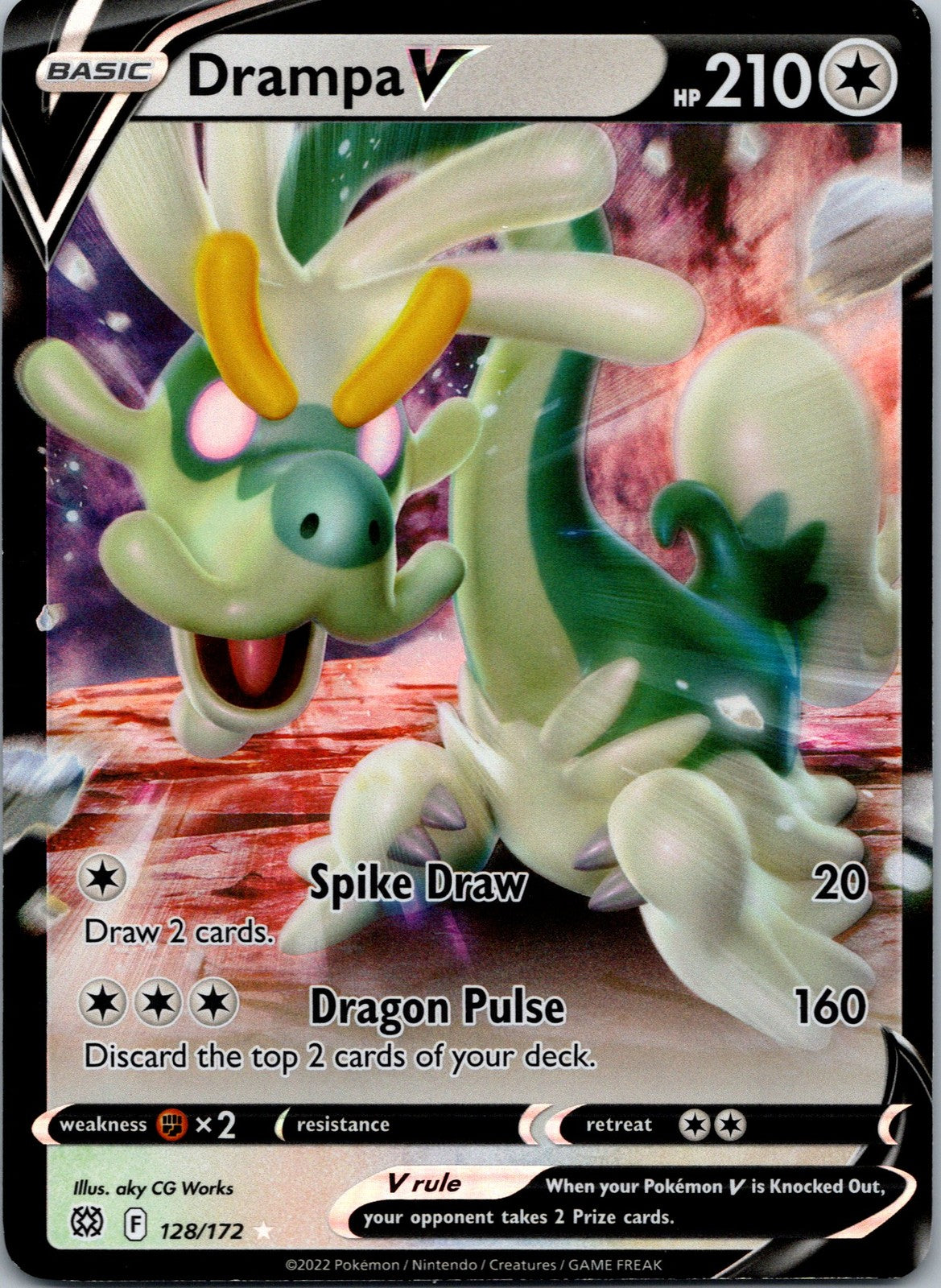 Pokemon Drampa V 128/172 Ultra Rare NM