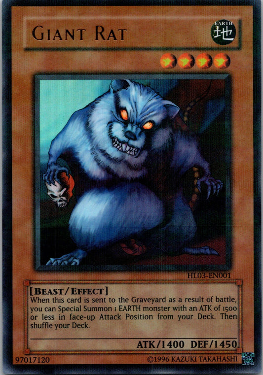 Yugioh Giant Rat HL03-EN001 Parallel Rare NM