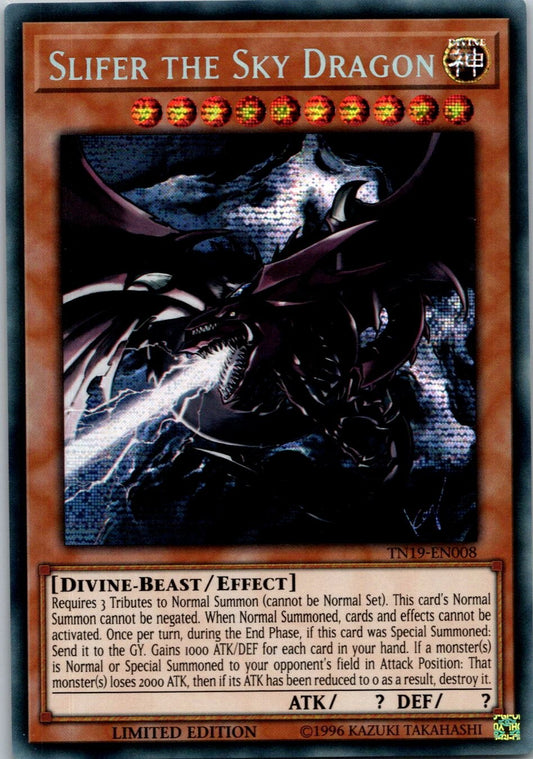 Yugioh Slifer the Sky Dragon TN19-EN008 Limited Edition Prismatic Secret Rare NM