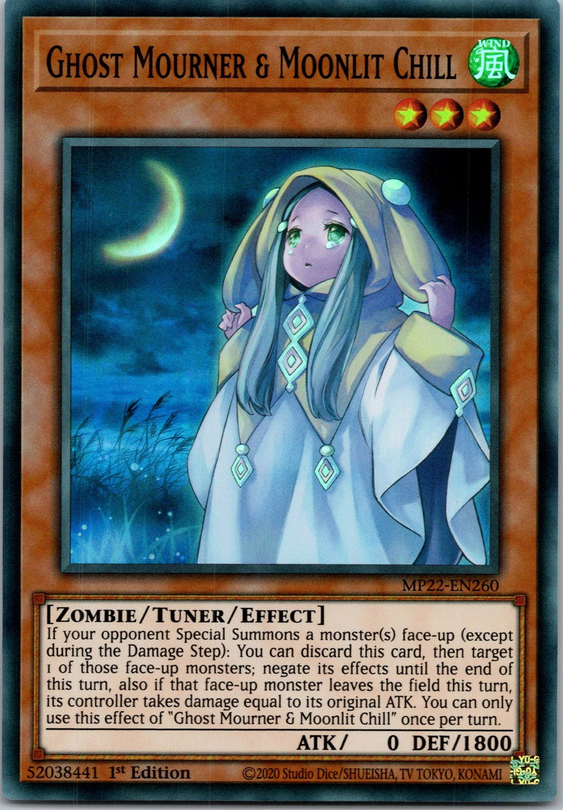 Yugioh Ghost Mourner & Moonlit Chill MP22-EN260 1st Edition Super Rare NM