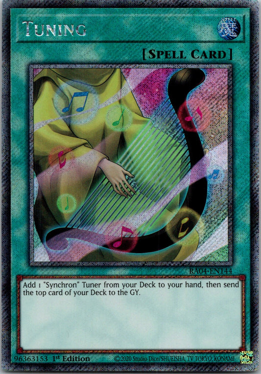 Yugioh Tuning RA04-EN144 1st Edition Platinum Secret Rare NM