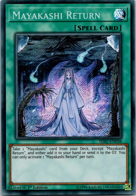 Yugioh Mayakashi Return HISU-EN038 1st Edition Secret Rare NM