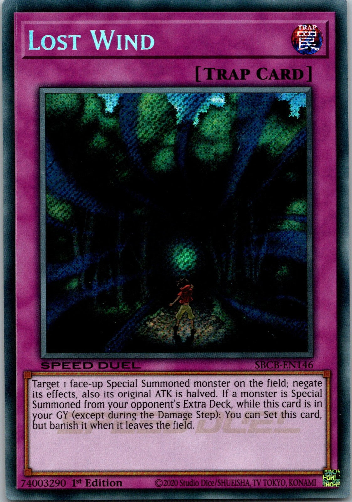 Yugioh Lost Wind (Secret) SBCB-EN146 1st Edition Secret Rare NM