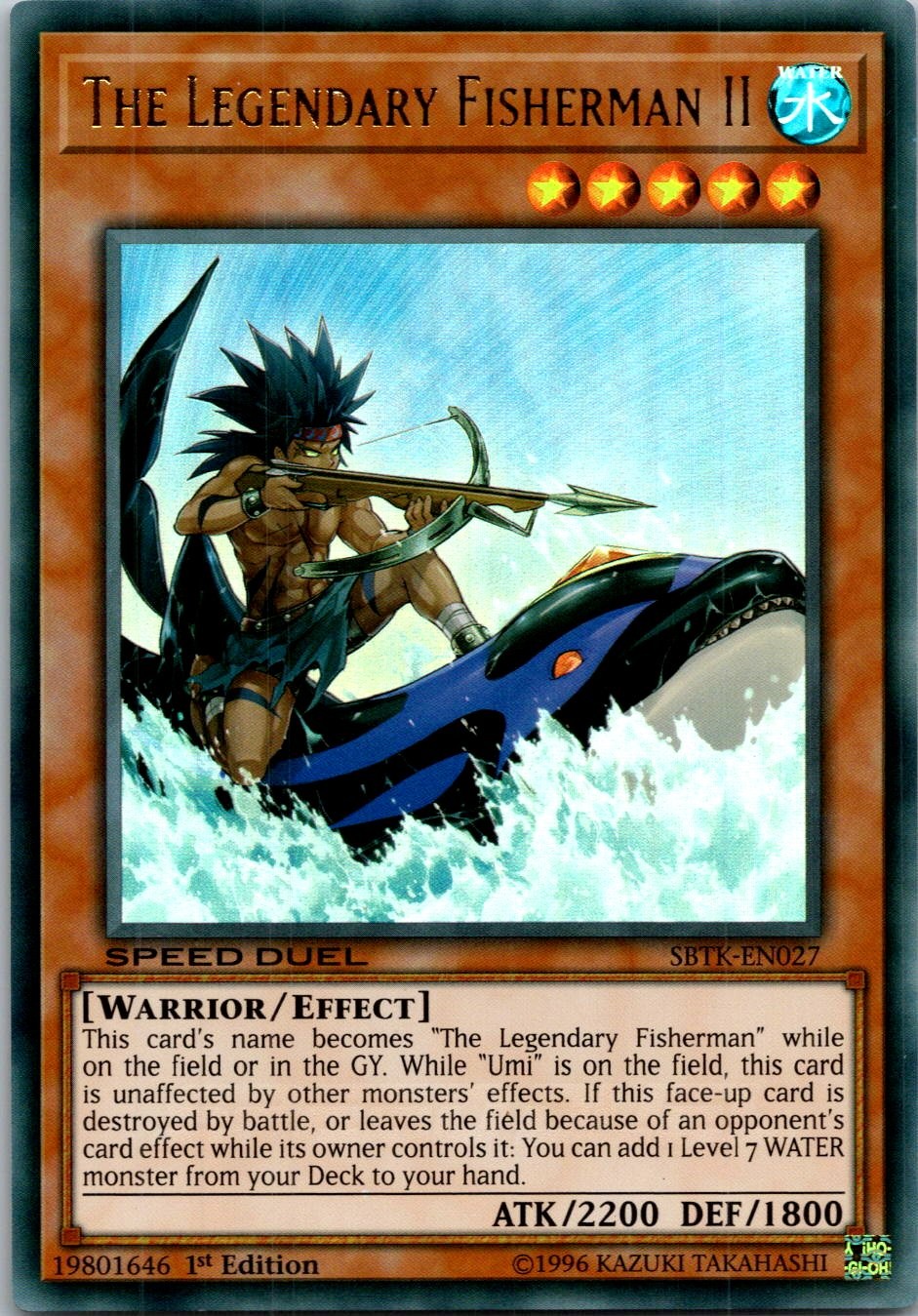 Yugioh The Legendary Fisherman II SBTK-EN027 1st Edition Ultra Rare NM