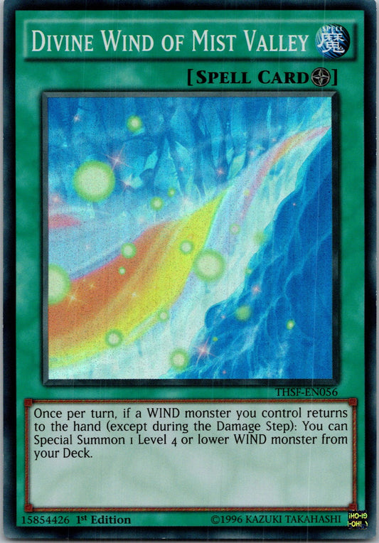 Yugioh Divine Wind of Mist Valley THSF-EN056 1st Edition Super Rare NM
