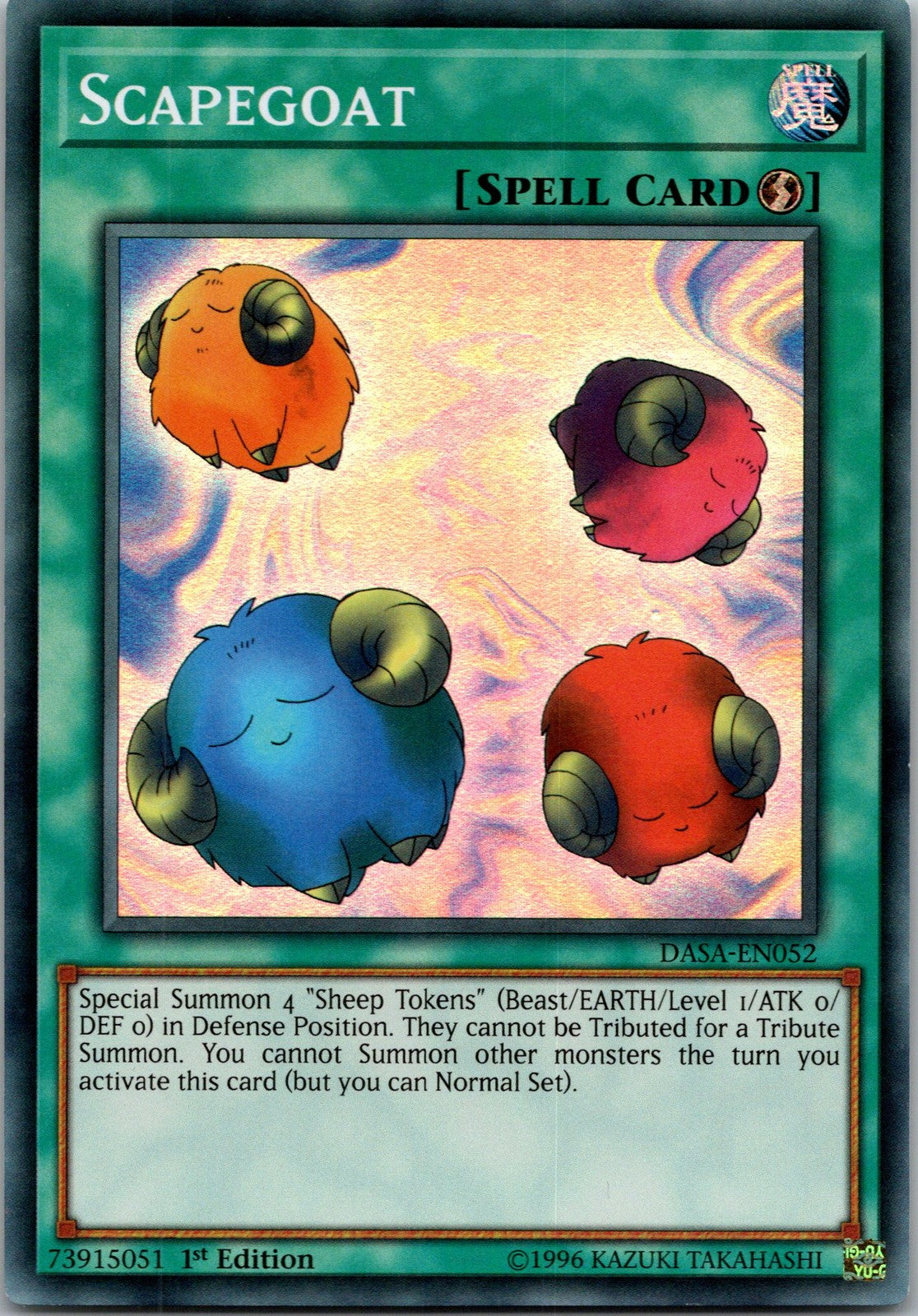 Yugioh Scapegoat DASA-EN052 1st Edition Super Rare NM