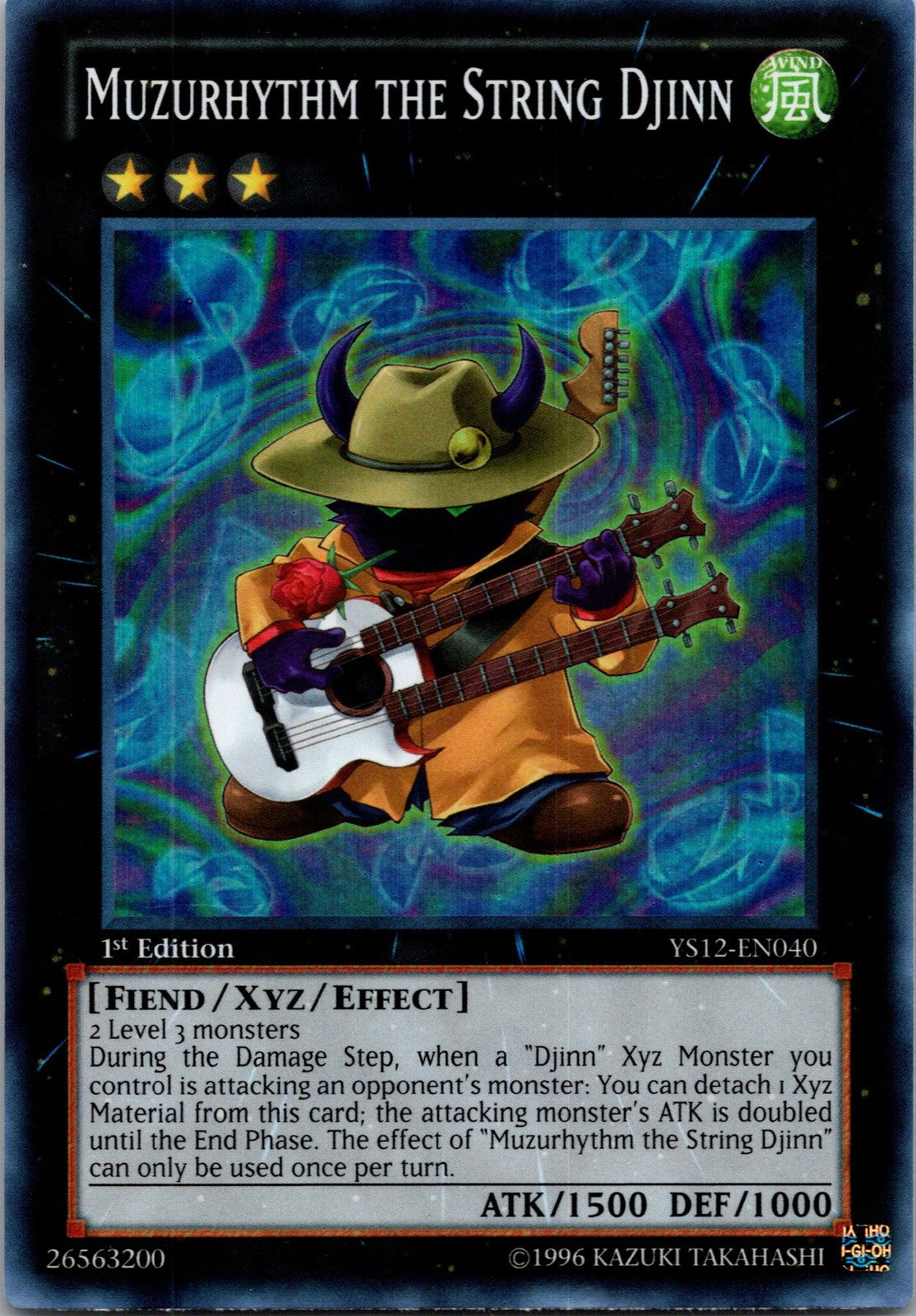 Yugioh Muzurhythm the String Djinn YS12-EN040 1st Edition Super Rare NM
