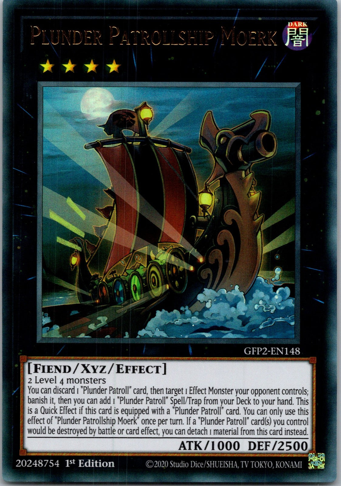 Yugioh Plunder Patrollship Moerk GFP2-EN148 1st Edition Ultra Rare NM