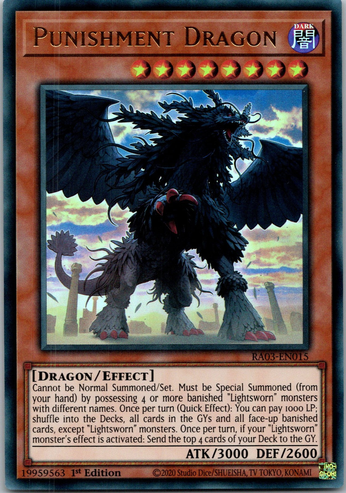 Yugioh Punishment Dragon (UR) RA03-EN015 1st Edition Ultra Rare NM