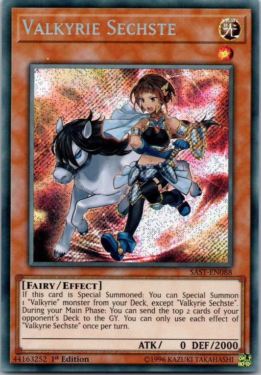 Yugioh Valkyrie Sechste SAST-EN088 1st Edition Secret Rare NM