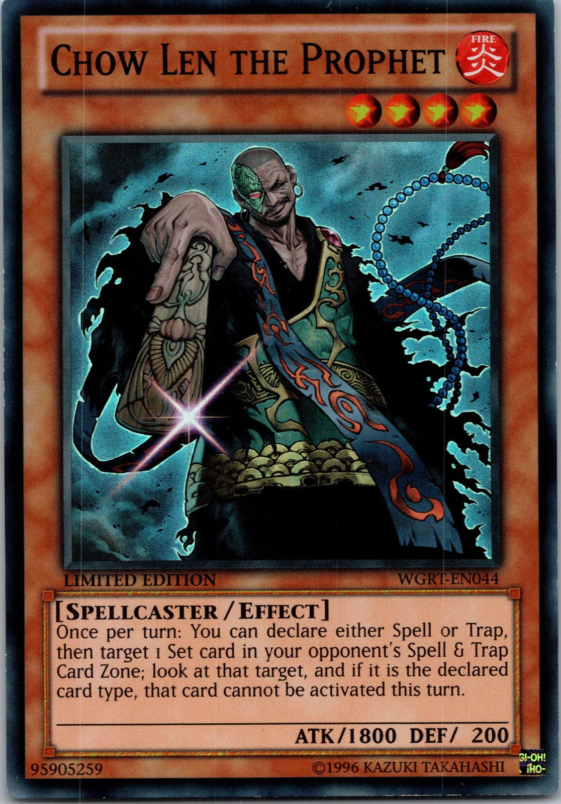 Yugioh Chow Len The Prophet WGRT-EN044 Limited Edition Super Rare NM