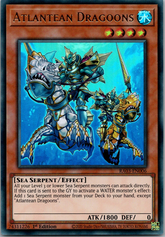 Yugioh Atlantean Dragoons (UR) RA03-EN006 1st Edition Ultra Rare NM