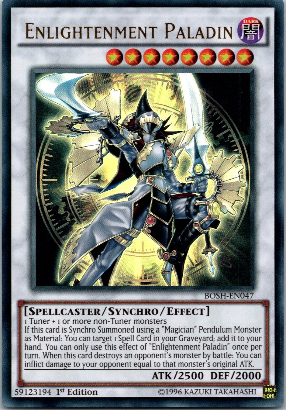 Yugioh Enlightenment Paladin BOSH-EN047 1st Edition Ultra Rare NM