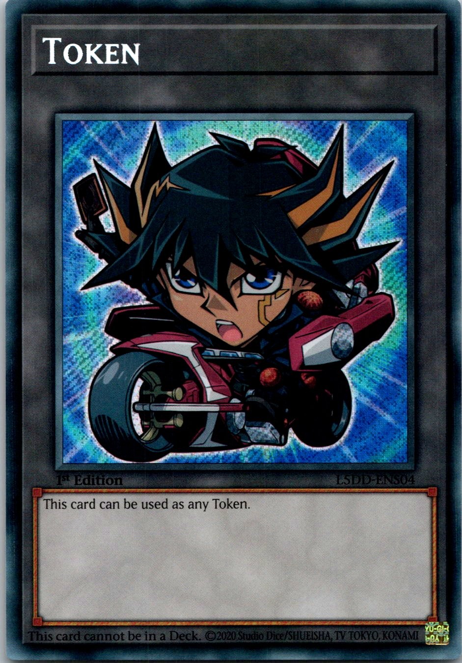 Yugioh Token (Yusei) L5DD-ENS04 1st Edition Secret Rare NM