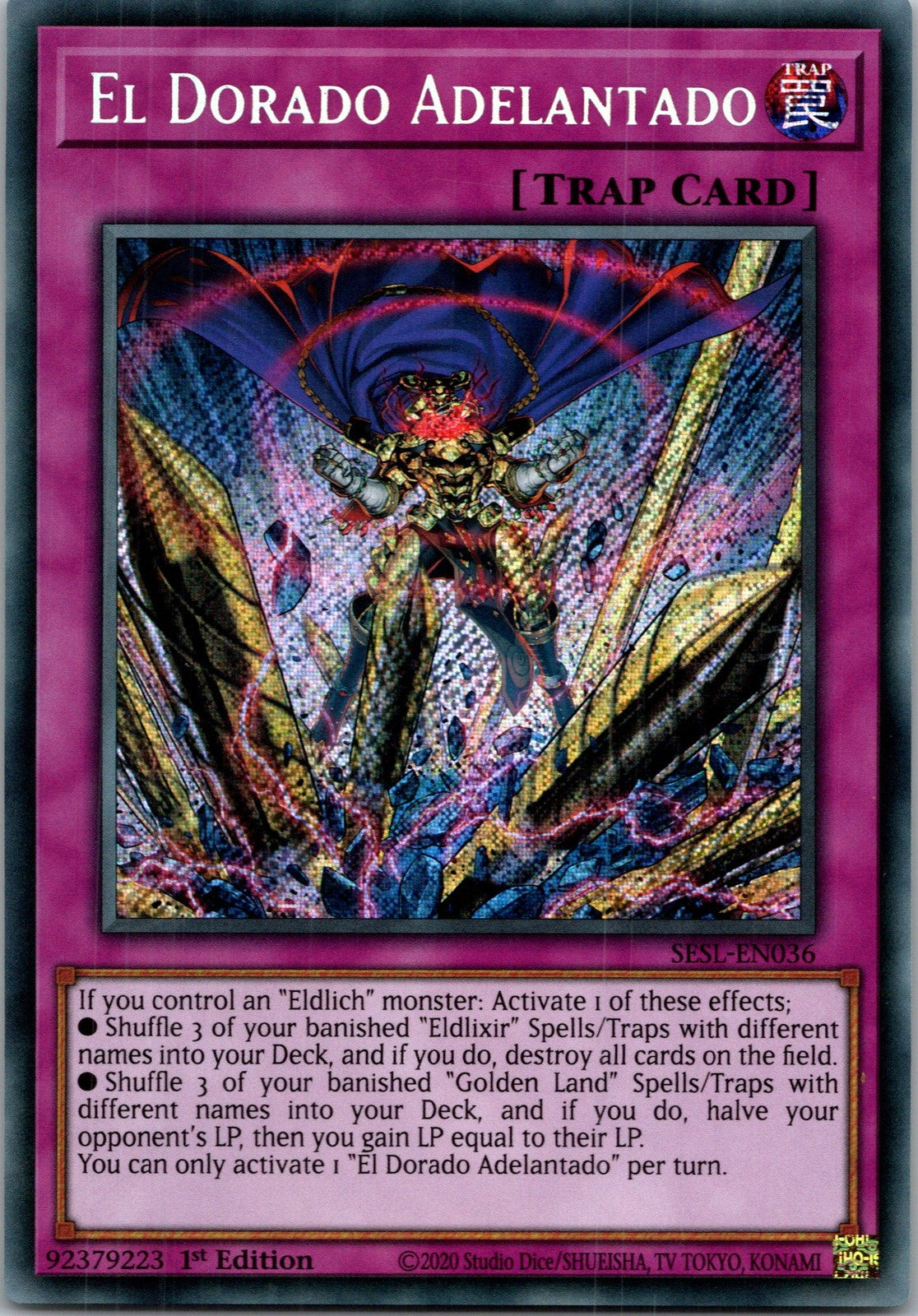 Yugioh El Dorado Adelantado SESL-EN036 1st Edition Secret Rare NM