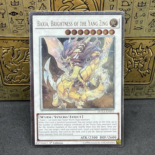Yugioh Baxia, Brightness of the Yang Zing DUEA-EN051 Ultimate Rare 1st Ed NM