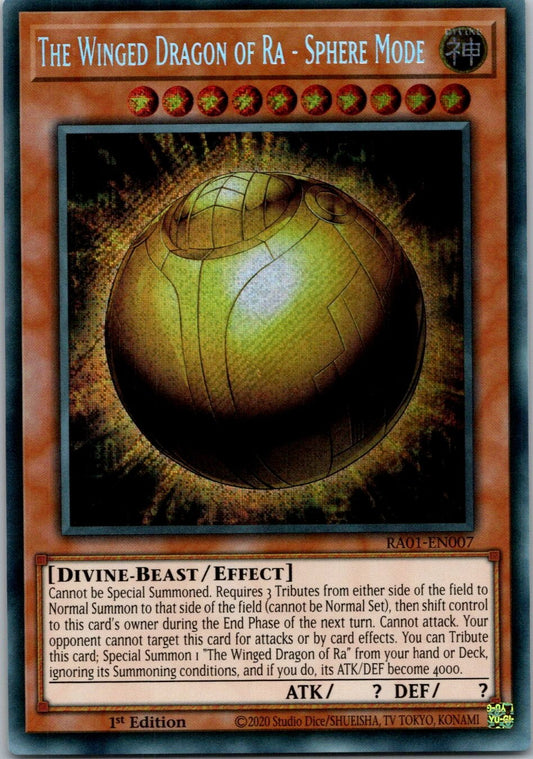 Yugioh The Winged Dragon of Ra - Sphere Mode RA01-EN007 1st Ed Secret Rare NM