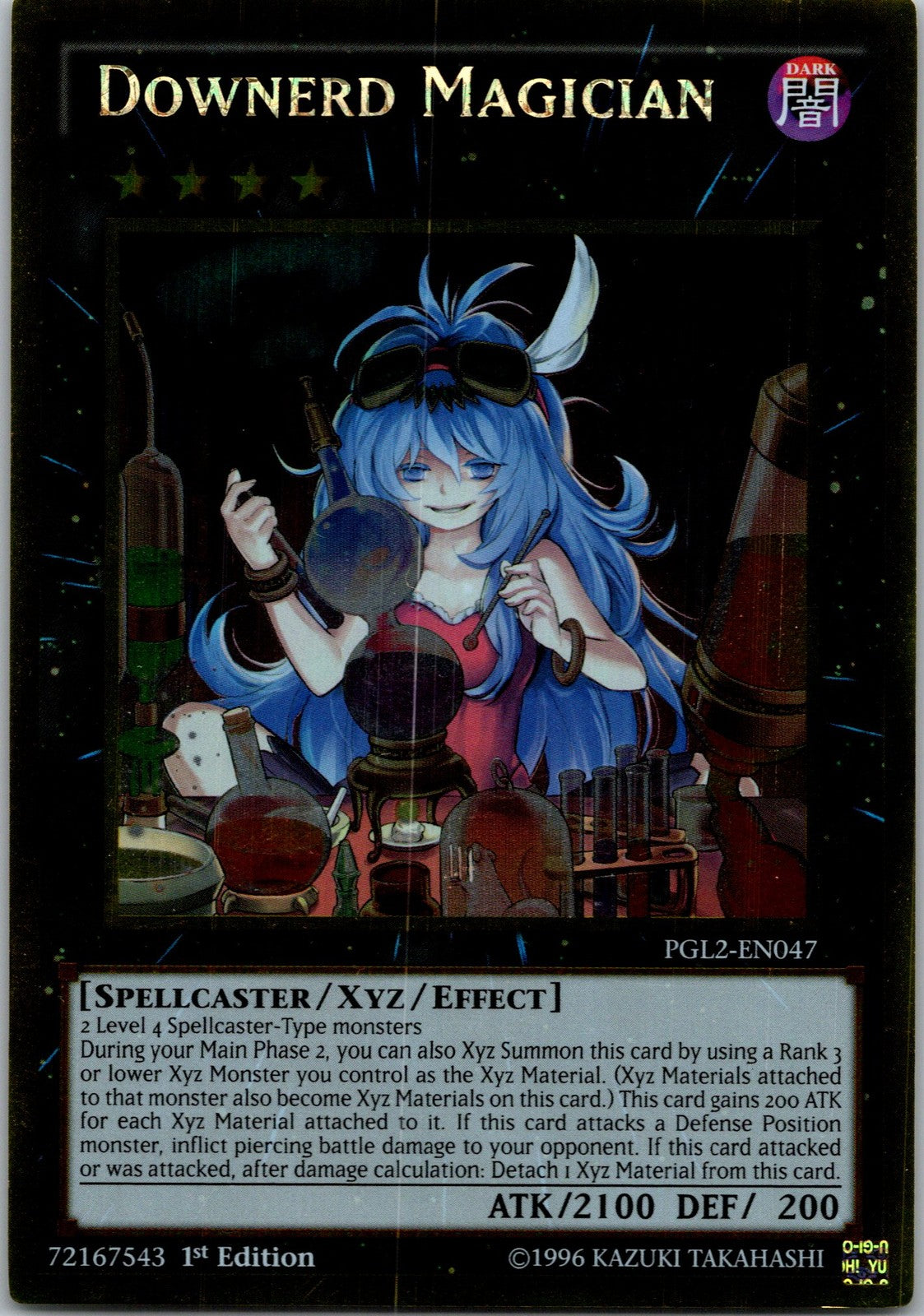 Yugioh Downerd Magician PGL2-EN047 1st Edition Gold Rare NM
