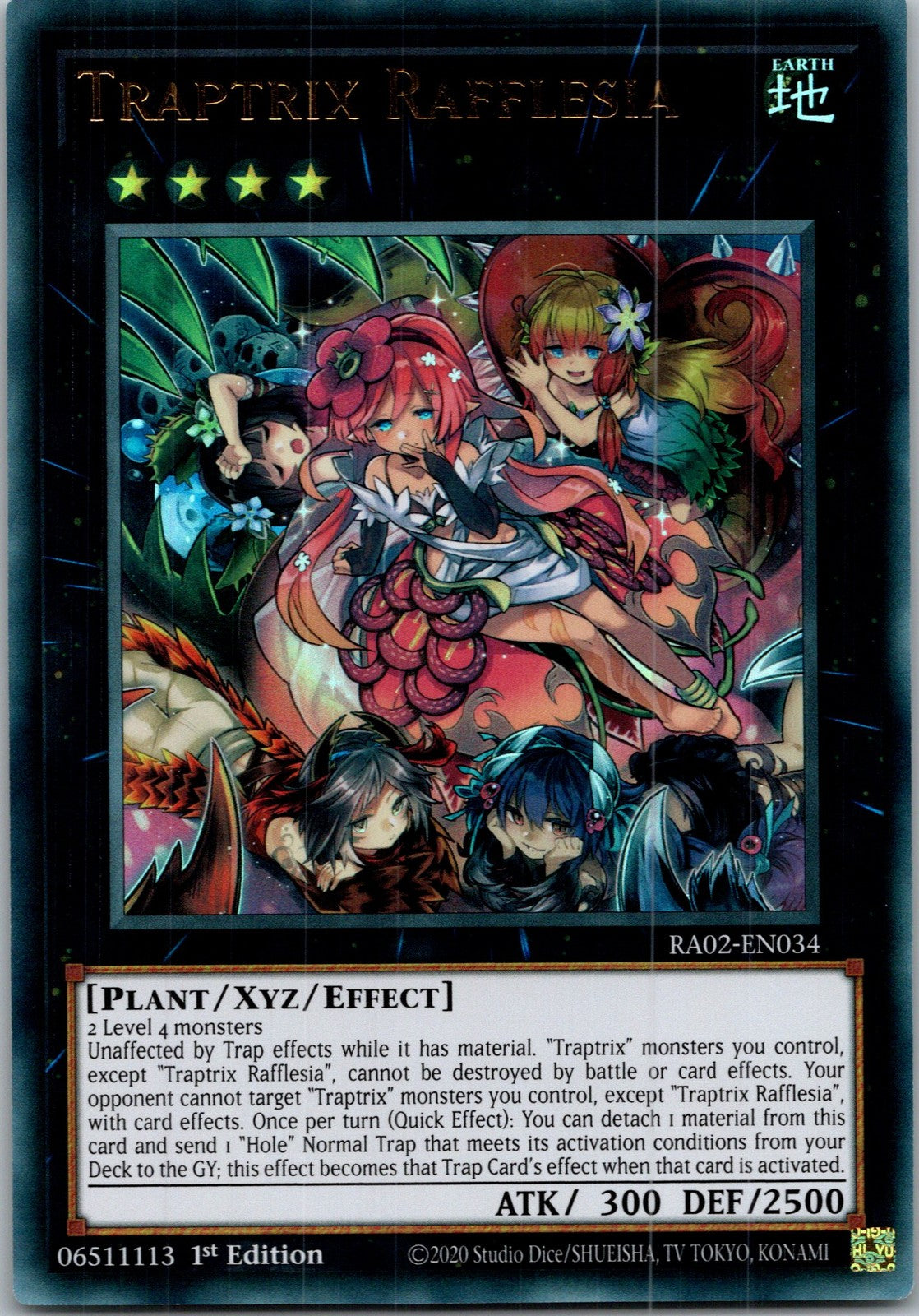 Yugioh Traptrix Rafflesia RA02-EN034 1st Edition Ultra Rare NM
