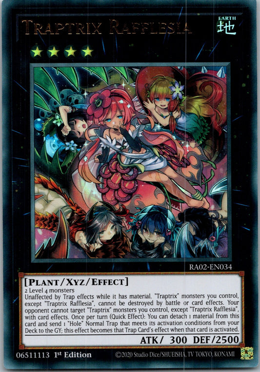 Yugioh Traptrix Rafflesia RA02-EN034 1st Edition Ultra Rare NM
