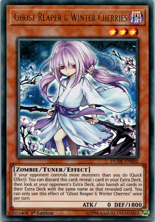 Yugioh Ghost Reaper & Winter Cherries DUDE-EN002 1st Edition Ultra Rare NM