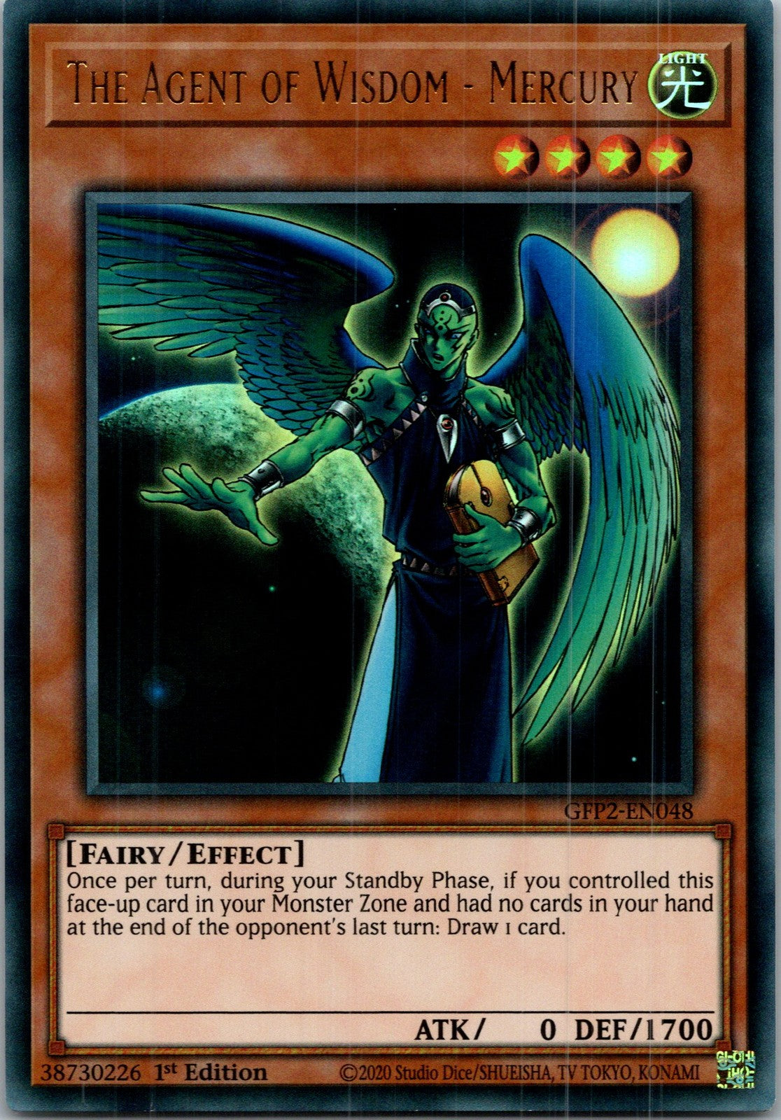 Yugioh The Agent of Wisdom - Mercury GFP2-EN048 1st Edition Ultra Rare NM