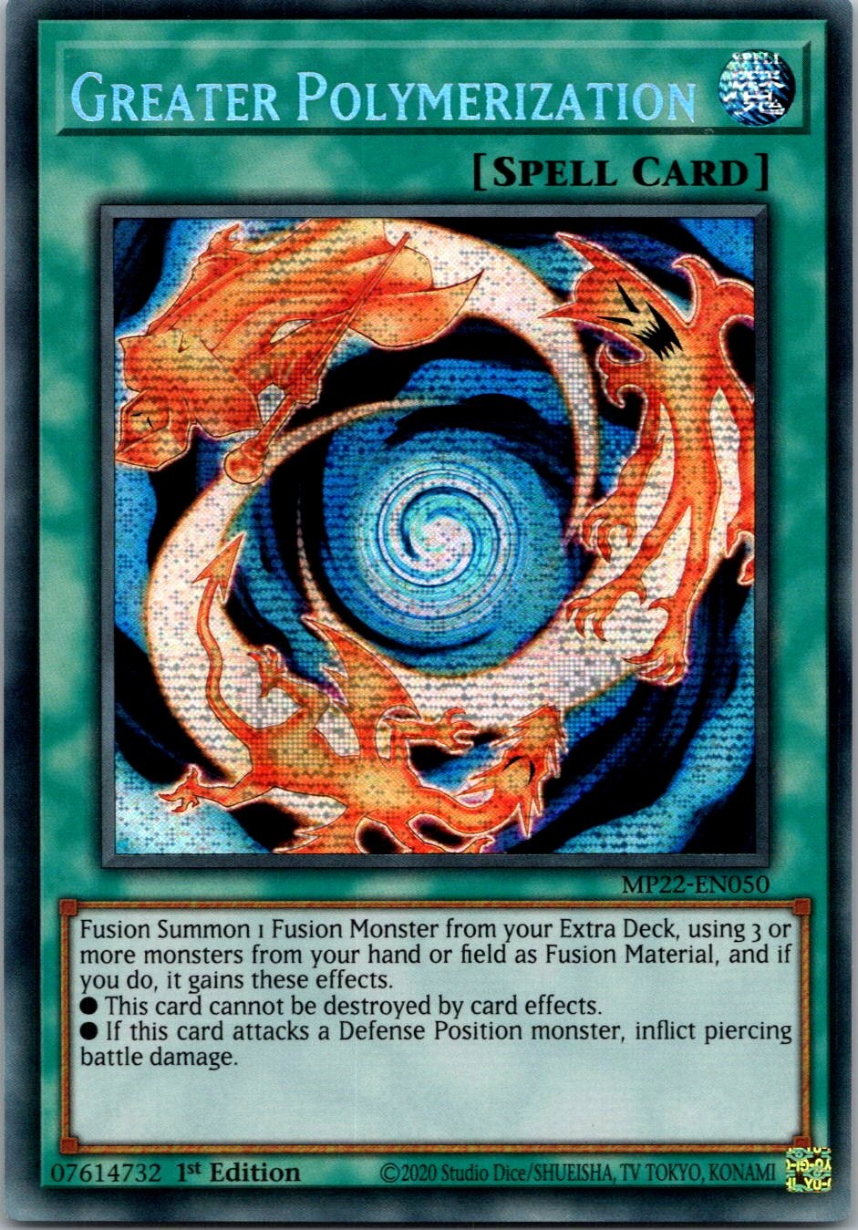Yugioh Greater Polymerization MP22-EN050 1st Edition Prismatic Secret Rare NM