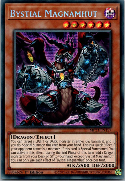 Yugioh Bystial Magnamhut MP23-EN157 1st Edition Prismatic Secret Rare NM