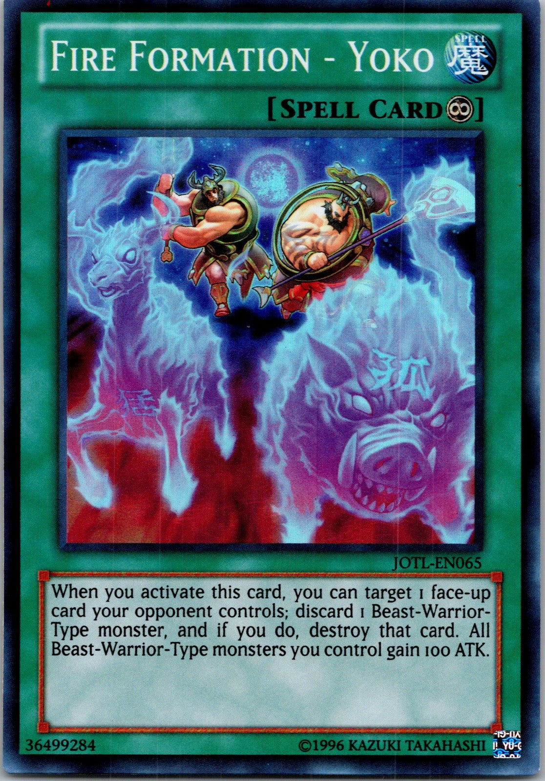 Yugioh Fire Formation - Yoko JOTL-EN065 Super Rare NM