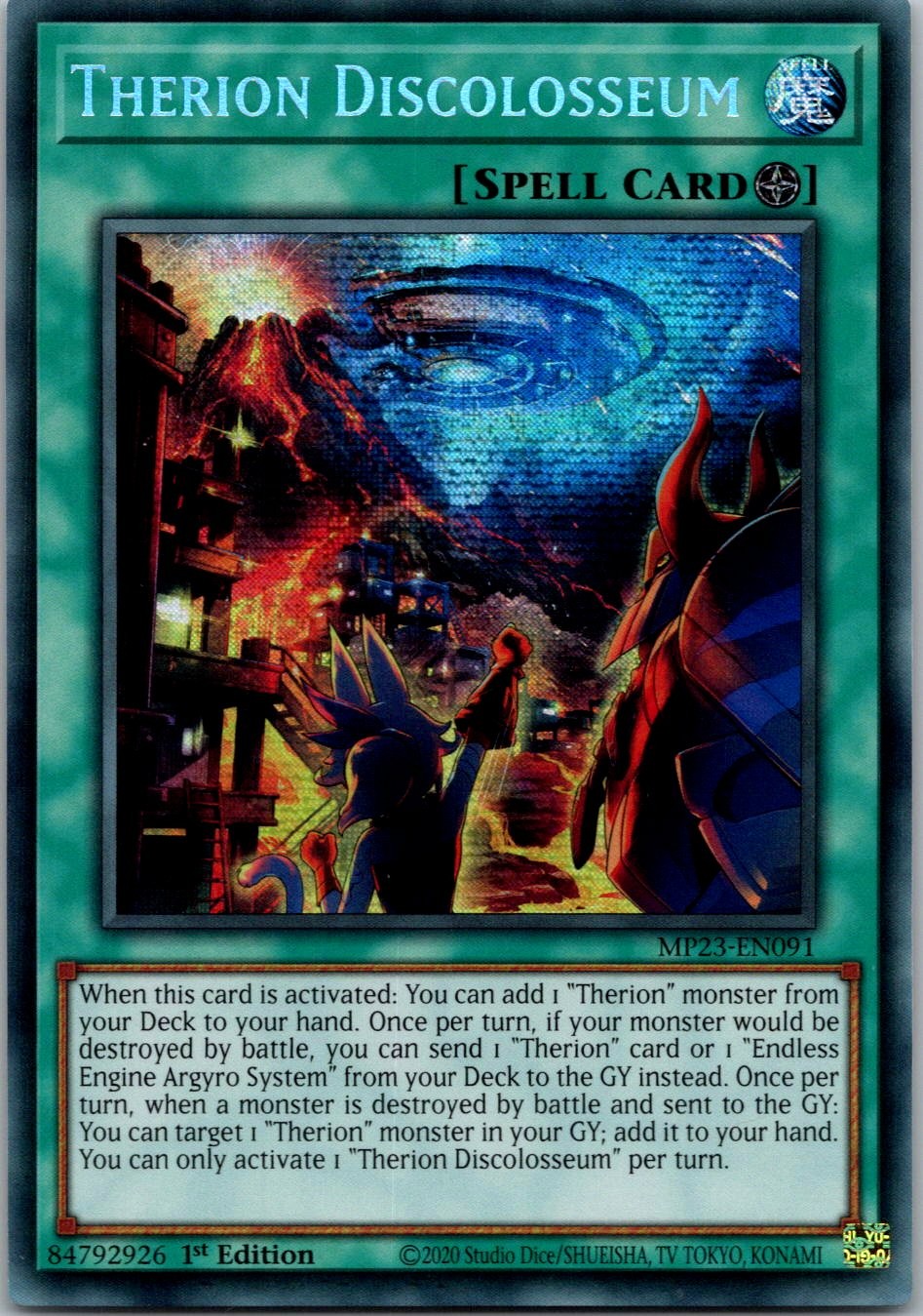 Yugioh Therion Discolosseum MP23-EN091 1st Edition Prismatic Secret Rare NM