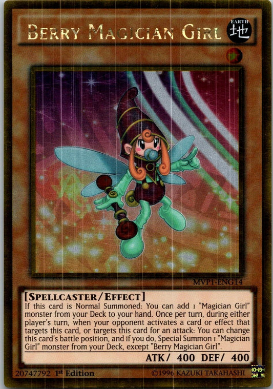 Yugioh Berry Magician Girl MVP1-ENG14 1st Edition Gold Rare NM