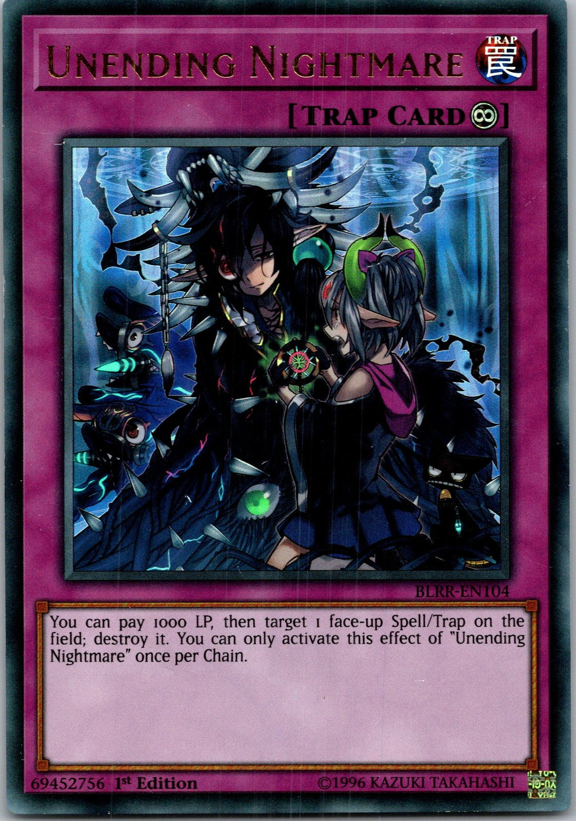 Yugioh Unending Nightmare BLRR-EN104 1st Edition Ultra Rare NM