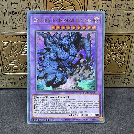 Yugioh Coordius the Triphasic Dealmon BLVO-EN083 Ultra Rare 1st Edition NM