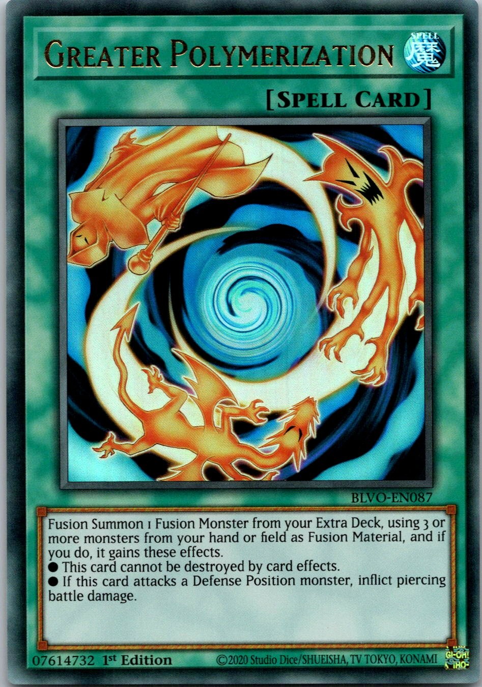 Yugioh Greater Polymerization BLVO-EN087 1st Edition Ultra Rare NM