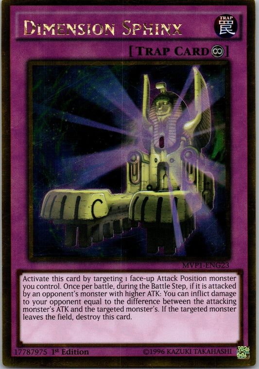 Yugioh Dimension Sphinx MVP1-ENG23 Gold Rare 1st Edition NM