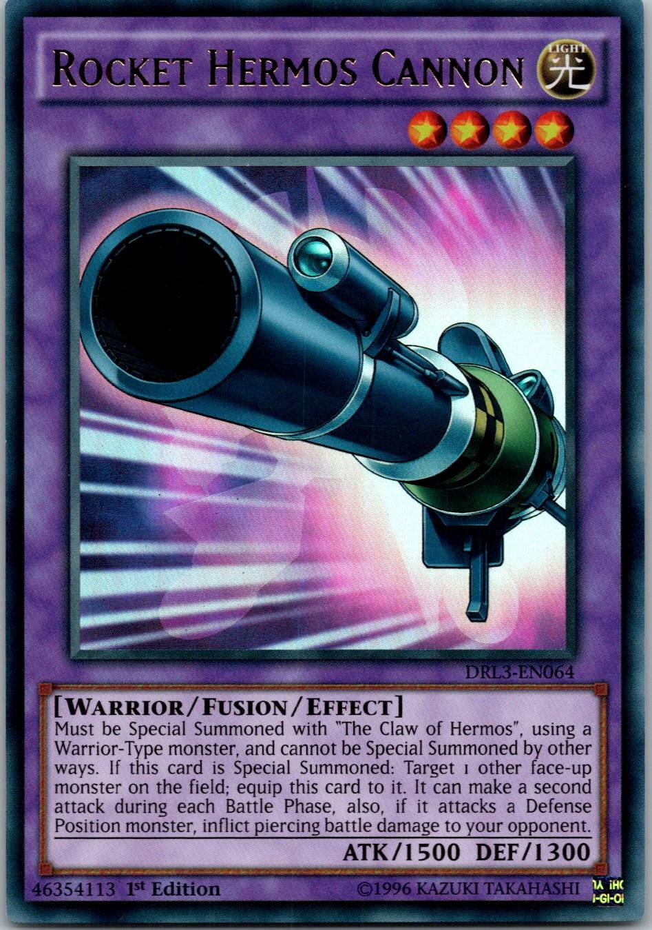 Yugioh Rocket Hermos Cannon DRL3-EN064 1st Edition Ultra Rare NM