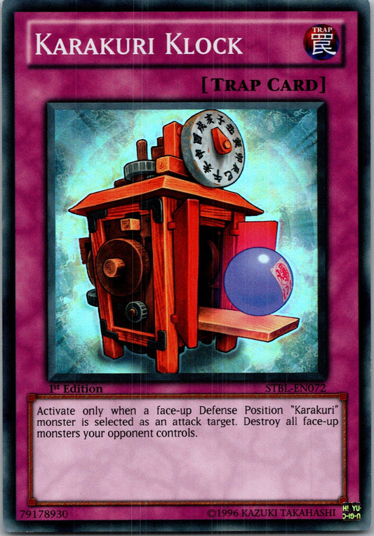 Yugioh Karakuri Klock STBL-EN072 1st Edition Super Rare NM